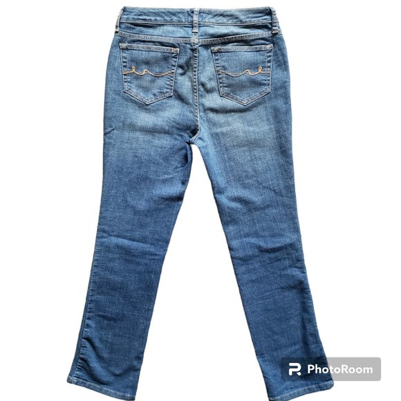 St John Bay Womens Petite Medium Wash Mid Rise Embroidered Denim Jeans Size 6P - Picture 2 of 8